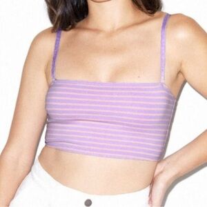 American Apparel Striped Purple Crop Top size M
